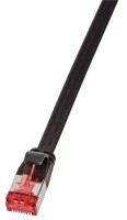 Logilink Flachpatchkabel 2xRJ45 U/FTP Cat6A 7.50m schwarz