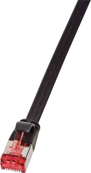 Logilink Flachpatchkabel 2xRJ45 U/FTP Cat6 20.0m schwarz