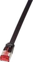 Logilink Flachpatchkabel 2xRJ45 U/FTP Cat6 20.0m schwarz