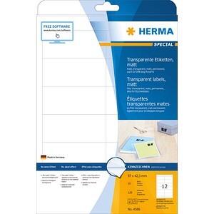 HERMA Etik. transparent  A4 matt  97 x 42.3mm wfest  120 St.