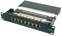 DIGITUS Patchpanel 1HE 12-Port Cat6  ClassE geschirmt grau