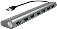 Logilink USB 3.0 HUB 7-port, Aluminium grau