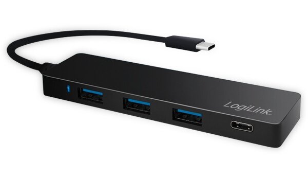 Logilink USB 3.1 HUB 3+1-port Type-C schwarz