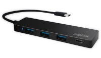 Logilink USB 3.1 HUB 3+1-port Type-C schwarz