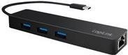 Logilink USB 3.1 HUB 3-port Type-C w/Gigabit LAN schwarz