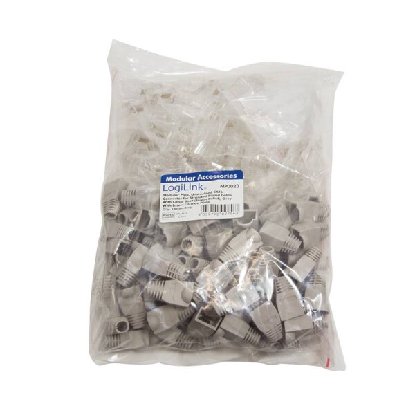 Logilink Modular Plug CAT 6  RJ45, 100er Set ungeschirmt
