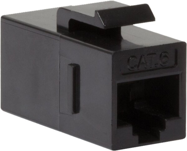 Logilink Keystone Kupplung 2X RJ45 UTP 14.5mm, Cat.6, schw.