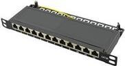 Logilink 10" Cat.6A Patchpanel, 12-Port, schwarz,...