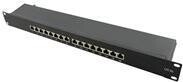 Logilink 19" Cat.6A Patchpanel, 16-Port, schwarz, 1 HE
