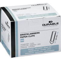 DURABLE Briefklammern 32 mm 1000 Stück verzinkt