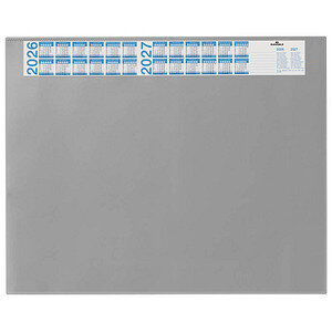 DURABLE Schreibunterlage Vollsichtpl/Kalender 65x52cm grau