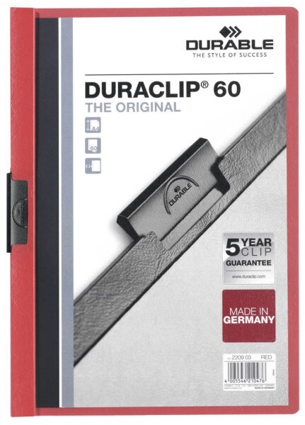DURABLE Klemm-Mappe Duraclip Original 60 A4 weiß