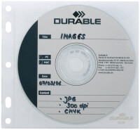 DURABLE CD/DVD COVER FILE für 1 oder 2 CD/DVD 10er...