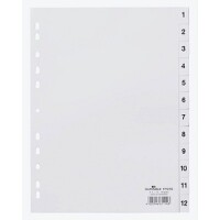 DURABLE Register A4 1-12 hoch weiß