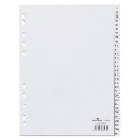 DURABLE Zahlenregister m Taben 1-31 volldeckend  weiß