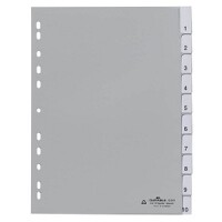 DURABLE Blanko-Register PP blanko Taben 10-teilig grau