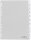 DURABLE Blanko-Register PP blanko Taben 10-teilig grau