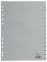DURABLE Zahlenregister A4 1-15 PP volldeck. grau