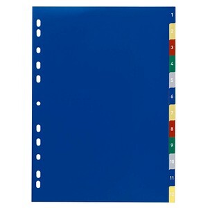 DURABLE Zahlenregister PP 1-12 farbig 12Bl