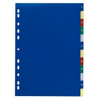DURABLE Zahlenregister PP 1-12 farbig 12Bl