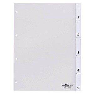 DURABLE Register A4 mit umschweißten Taben 5tlg. Transp