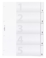 DURABLE Register A4 mit umschweißten Taben 5tlg....
