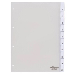 DURABLE Register A4 mit umschweißten Taben 10tlg. Transp