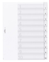 DURABLE Register A4 mit umschweißten Taben 10tlg....