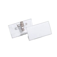 DURABLE Namensschild m Kombiklemme 40x75mm Acryl 25er Pck