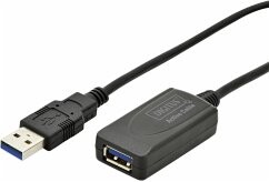 DIGITUS USB 3.0 Verlängerungskabel Typ A -A St/Bu  5.0m,  sw