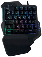 Logilink Einhand-Gaming Tastatur, beleuchtet, schwarz