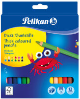 Pelikan Buntstifte Jumbo 3-eckig BD12JN 12Stk.+ Anspitzer