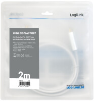Logilink 4K Mini DisplayPort-Kabel DP 1.2 zu HDMI 1.4 5m wei