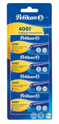 Pelikan Tintenpatrone 4001 GP/4  Königsblau 4Stück
