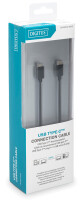 DIGITUS USB 2.0 Anschlusskabel Typ C -mikro B St/St 1.8m, sw