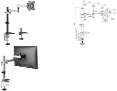 Logilink Monitor-Schreibtischhalterung neig/schwenk 13-27"