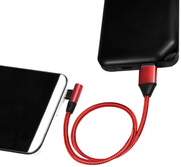 Logilink USB 2.0 Stecker 2.0 zu USB-B (90°gewinkelt)1,0m rot