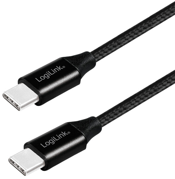 Logilink USB 2.0 Kabel, USB-C zu USB-C, schwarz, 0,3m