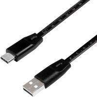 Logilink USB 2.0 Kabel zu USB-C Stecker, schwarz, 1,0m