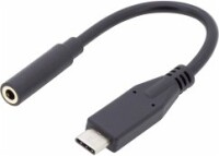 DIGITUS USB C Audio Adapterkabel Typ C -Klinke St/Bu 0,2m,sw