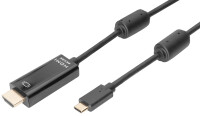 DIGITUS USB C Adapterkabel Typ C -HDMI A 4K St/St 5.0m, sw