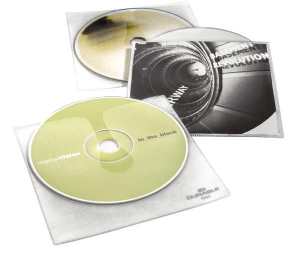 DURABLE CD/DVD COVER Hülle 10 Stück transparent