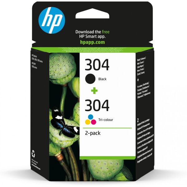 HP 304      Schwarz+Dreifarbig  Tintenpatrone