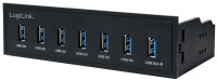 Logilink USB HUB 3.0, 7-Port, 5,25" intern +...