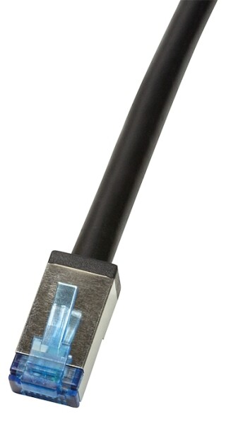 Logilink Outdoor PE Patchkabel CAT.6A S/FTP, schwarz, 3,0m