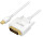 Logilink Mini DisplayPort-Kabel DP 1.2 zu DVI, weiß 1,8m