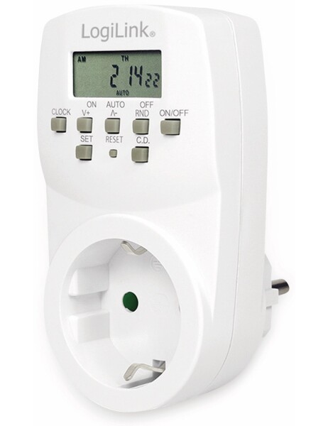 Logilink Zeitschaltuhr, Digitaler Timer, Weiss