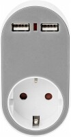 DIGITUS Universal Steckdosenadapter mit 2 x USB-A