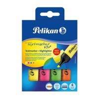 Pelikan Textmarker 490/4 Sort. 4 ST im Karton-Etui