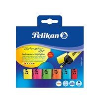 Pelikan Textmarker 490/6 Sort. 6 ST im Karton-Etui